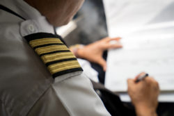 A pilot updating their CV